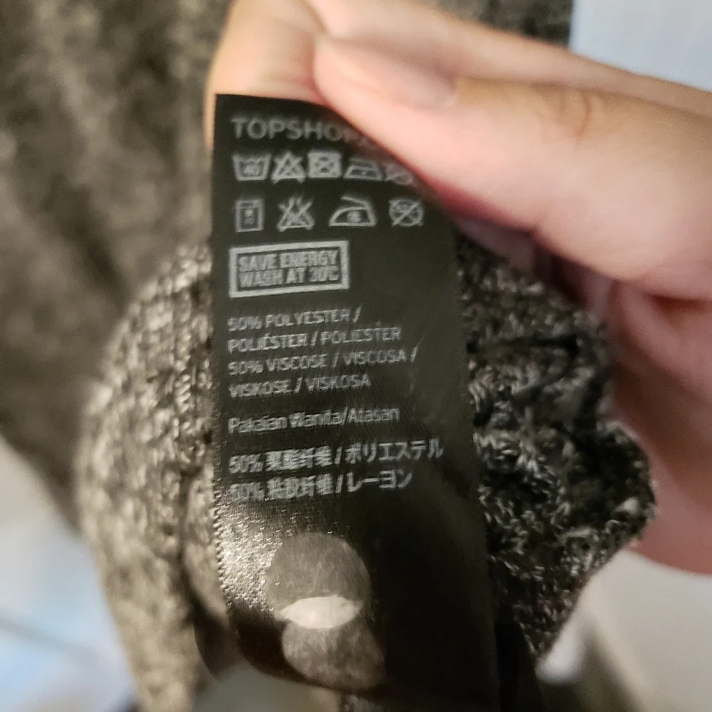 Topshop Grey Heather Mock Neck Dress - Picture 3 of 7